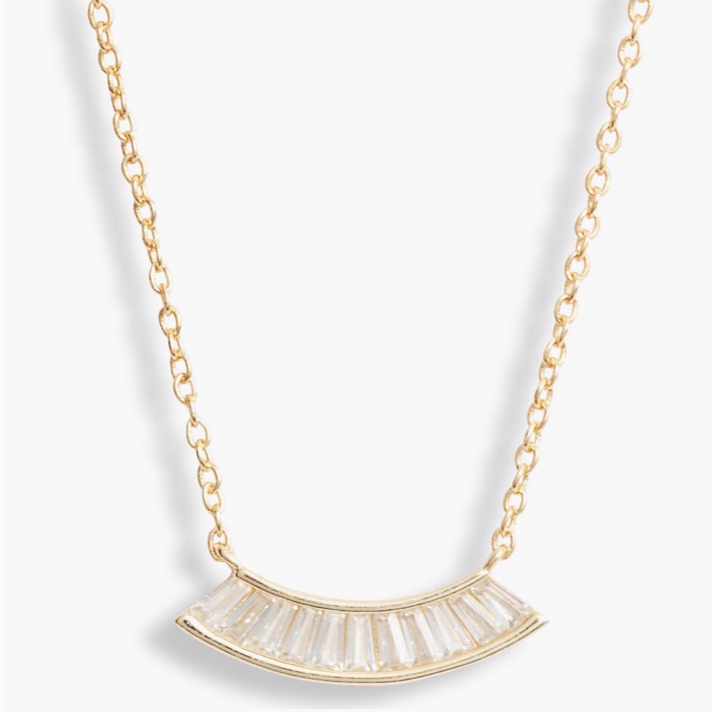 Argento Vivo Gold-Plated Sterling Silver Baguette Necklace - 16-18 30$